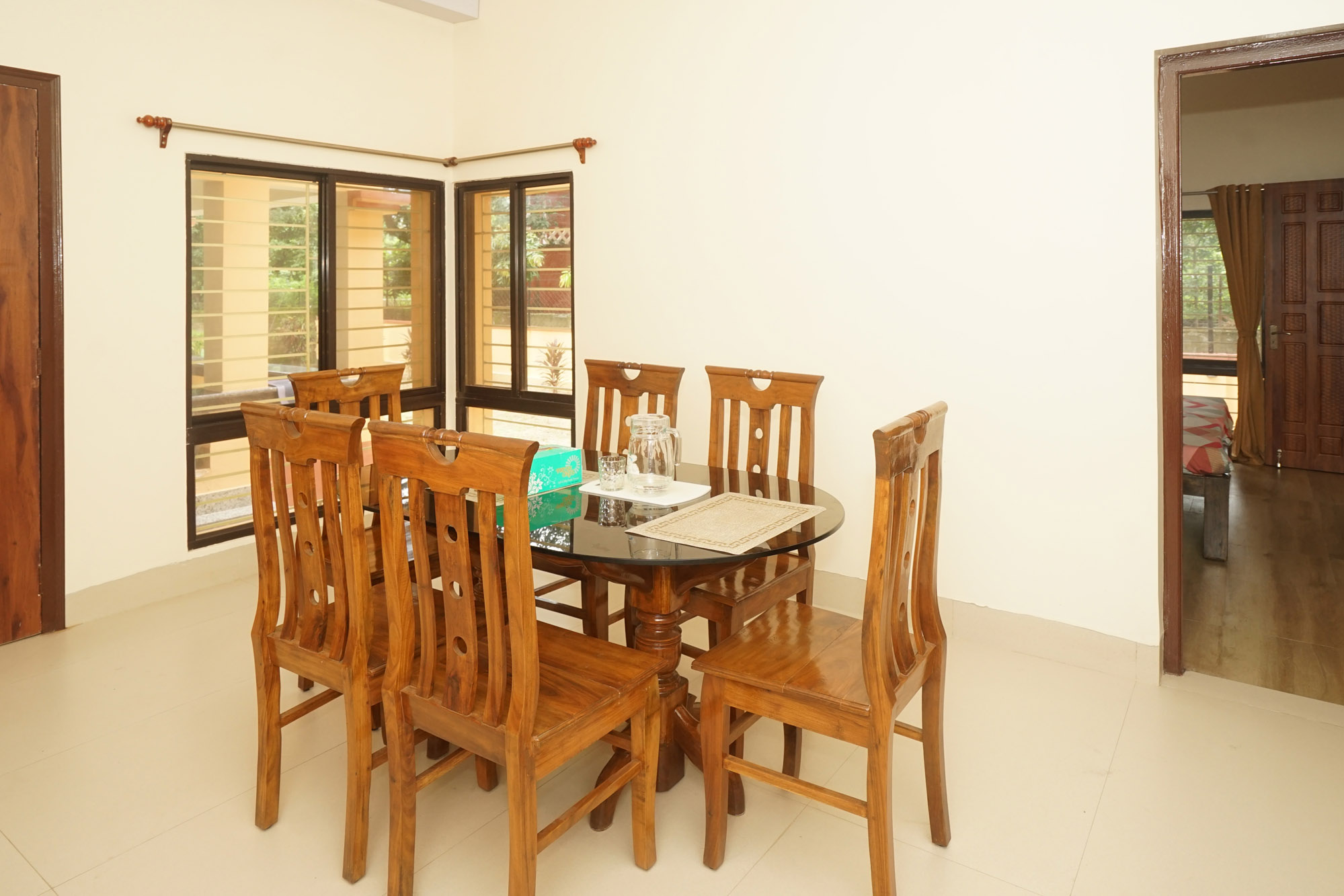 Green surroundings around Shanti Niwas.